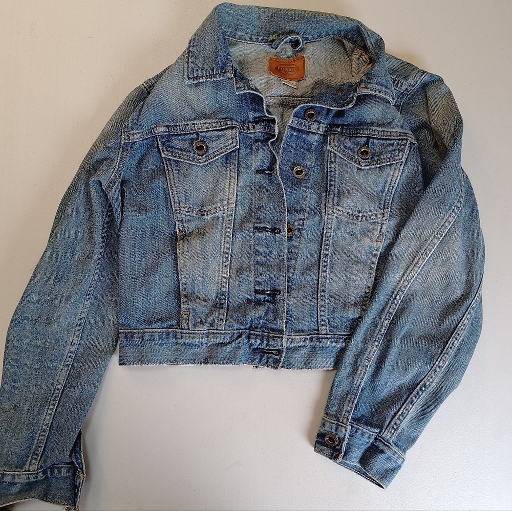 Fossil Denim Blue Women's Jacket M